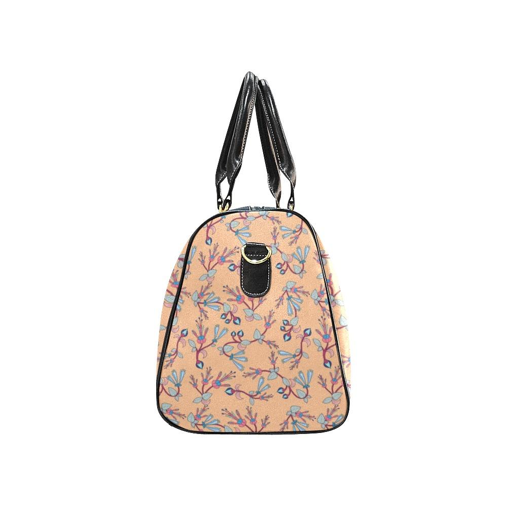 Swift Floral Peache New Waterproof Travel Bag/Large (Model 1639) Waterproof Travel Bags (1639) e-joyer
