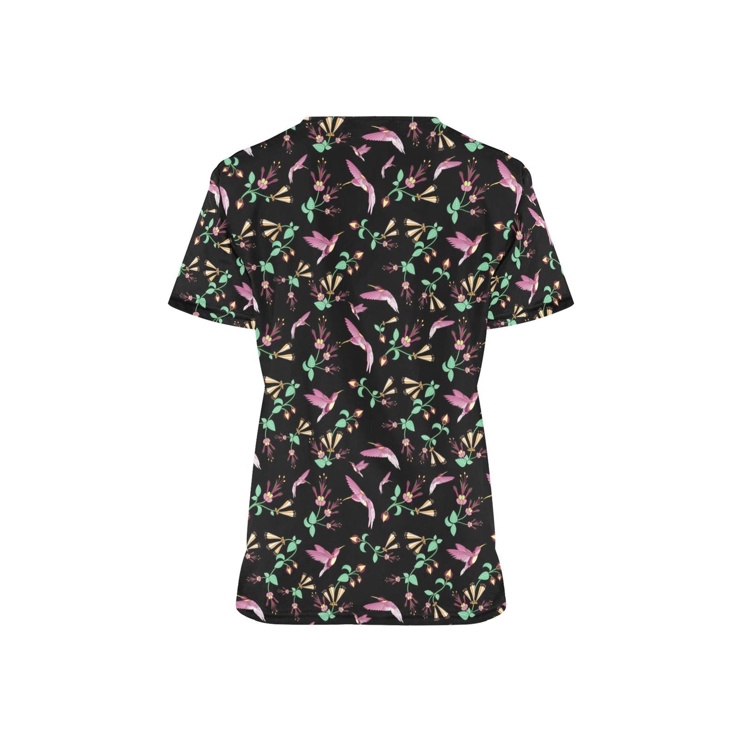Swift Noir All Over Print Scrub Top Scrub Top e-joyer