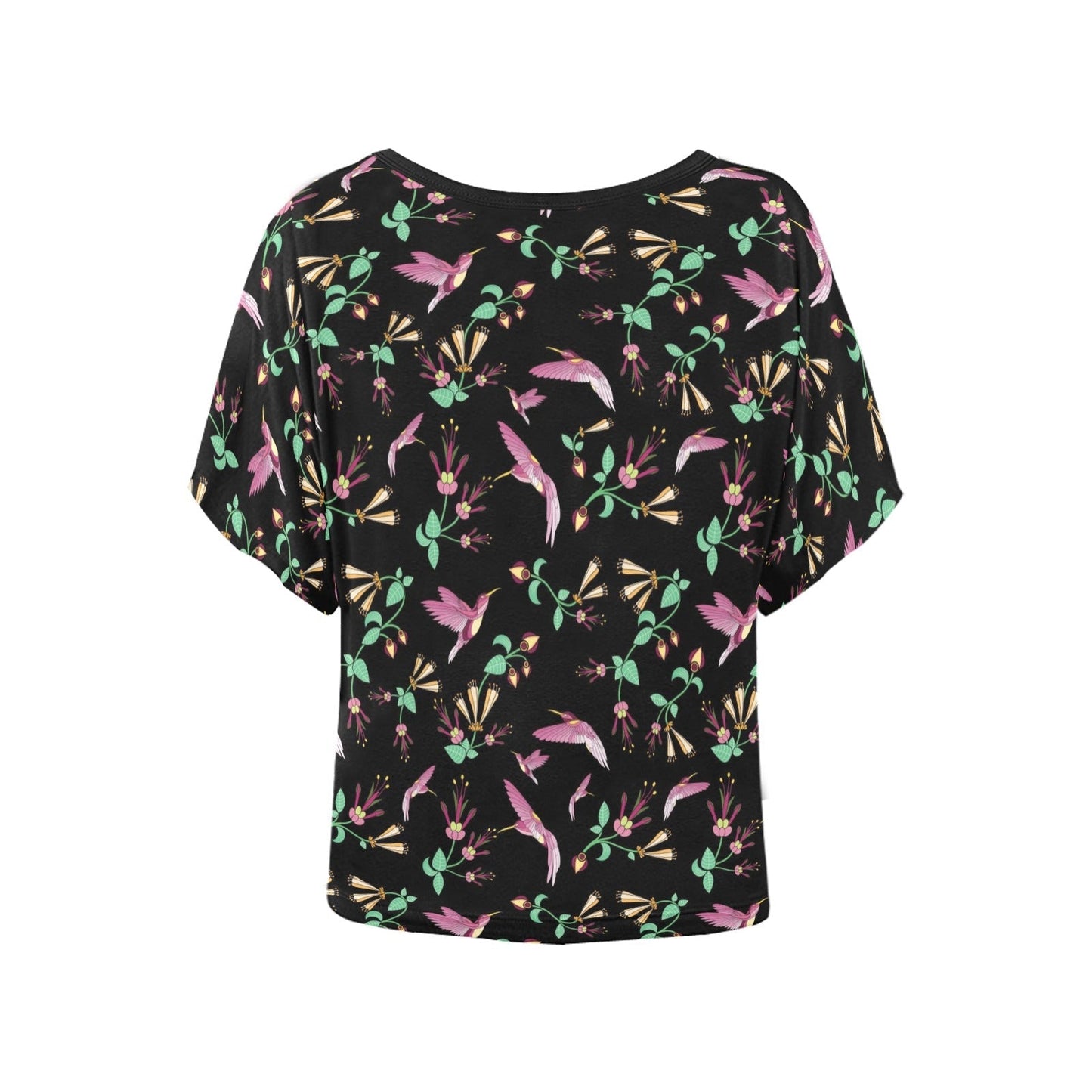 Swift Noir Women's Batwing-Sleeved Blouse T shirt (Model T44) Women's Batwing-Sleeved Blouse T shirt (T44) e-joyer