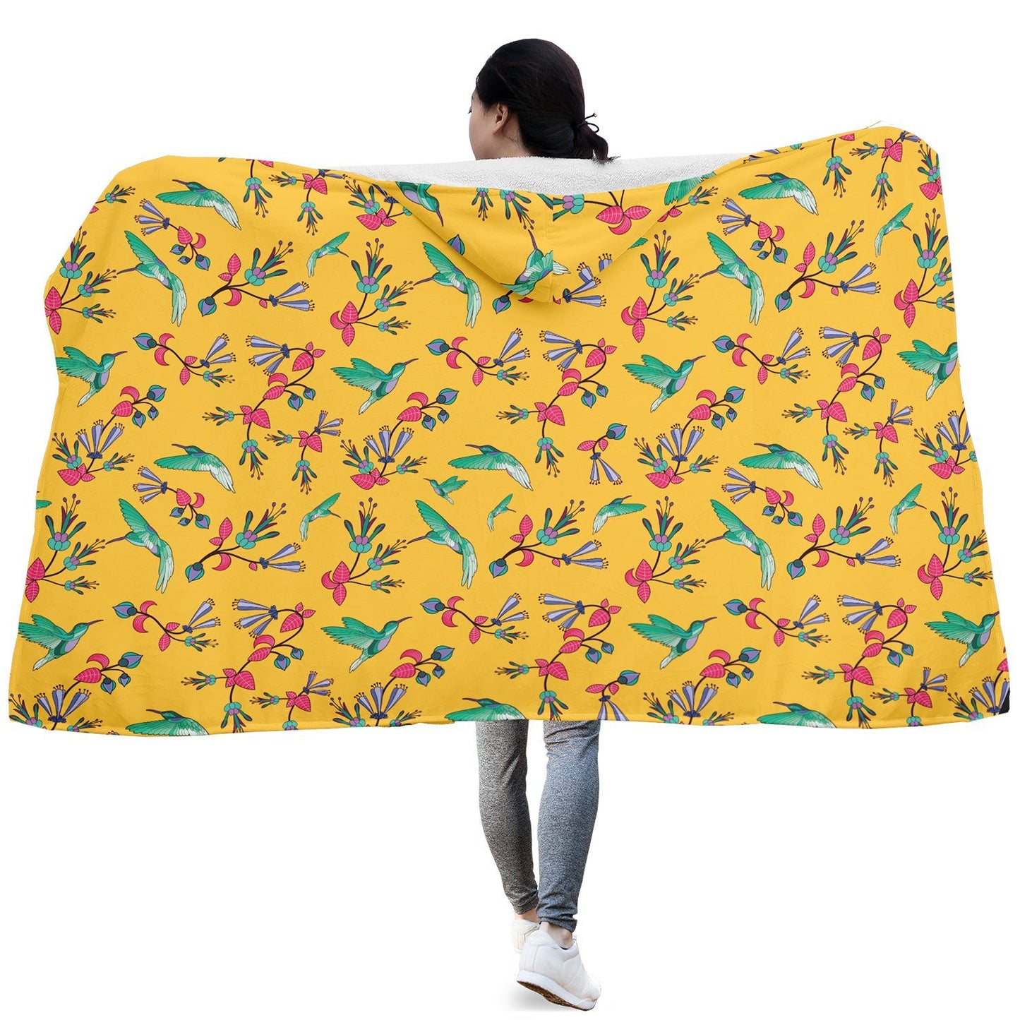 Swift Pastel Yellow Hooded Blanket blanket 49 Dzine