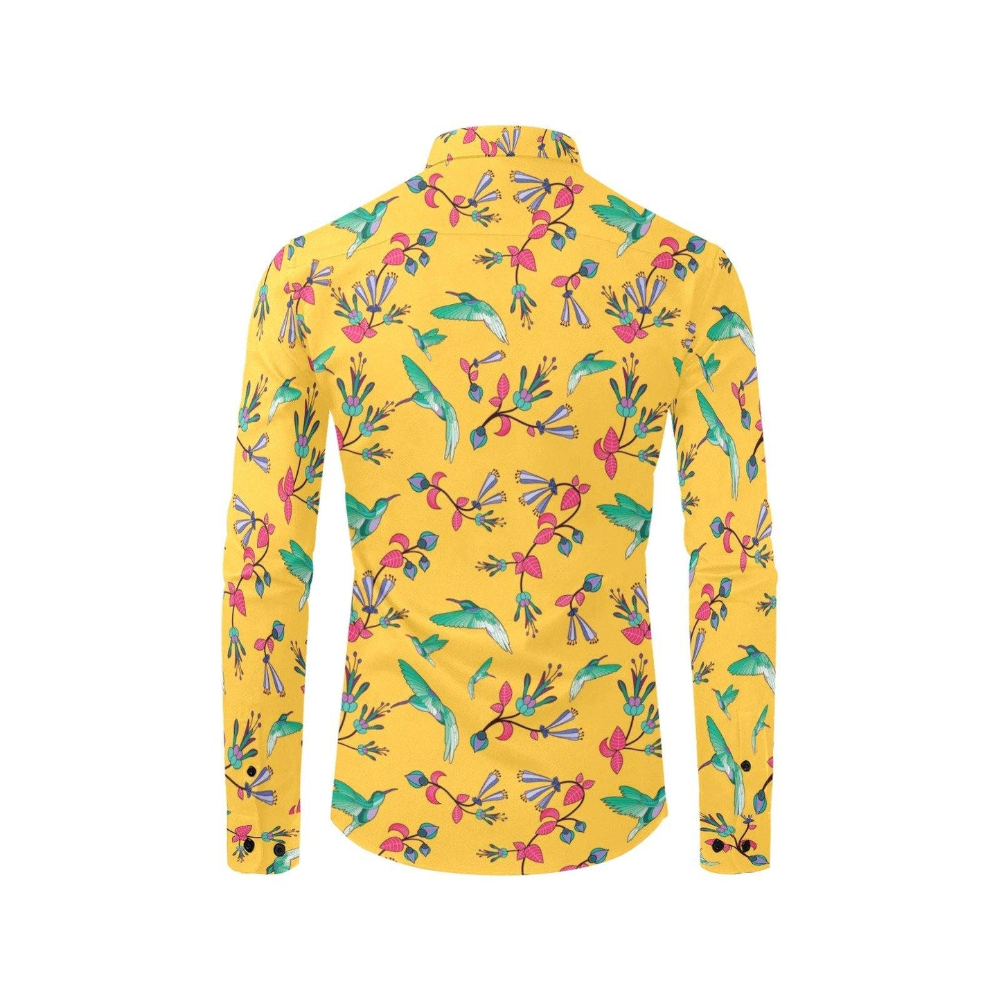 Swift Pastel Yellow Men's All Over Print Casual Dress Shirt (Model T61) Men's Dress Shirt (T61) e-joyer