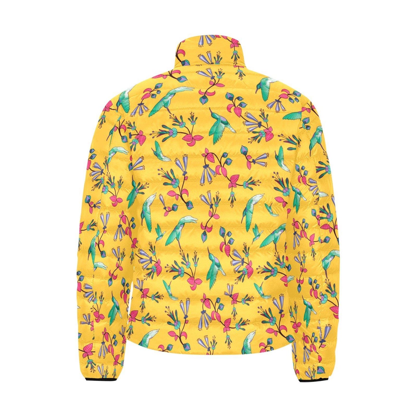 Swift Pastel Yellow Men's Stand Collar Padded Jacket (Model H41) Men's Stand Collar Padded Jacket (H41) e-joyer