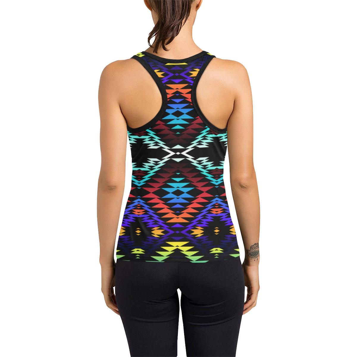 Taos Morning and Midnight Women's Racerback Tank Top (Model T60) Racerback Tank Top (T60) e-joyer