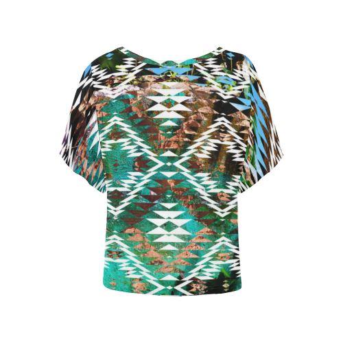 Taos Nature Women's Batwing-Sleeved Blouse T shirt (Model T44) Women's Batwing-Sleeved Blouse T shirt (T44) e-joyer