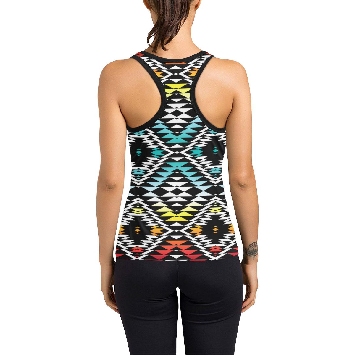 Taos Sunrise Women's Racerback Tank Top (Model T60) Racerback Tank Top (T60) e-joyer