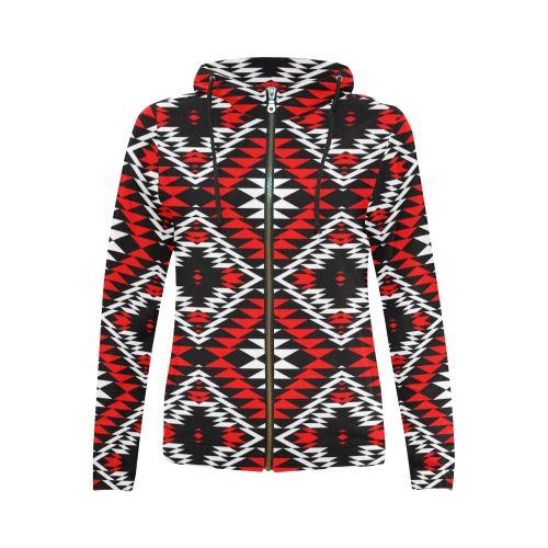 Taos Wool All Over Print Full Zip Hoodie for Women (Model H14) All Over Print Full Zip Hoodie for Women (H14) e-joyer