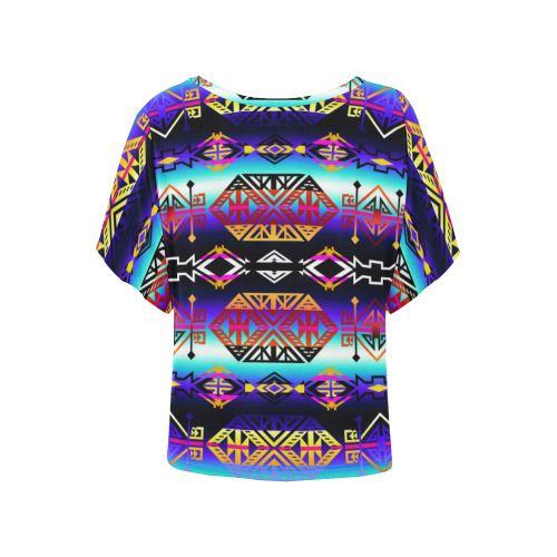 Trade Route Master Women's Batwing-Sleeved Blouse T shirt (Model T44) Women's Batwing-Sleeved Blouse T shirt (T44) e-joyer