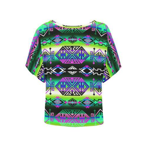 Trade Route South Women's Batwing-Sleeved Blouse T shirt (Model T44) Women's Batwing-Sleeved Blouse T shirt (T44) e-joyer