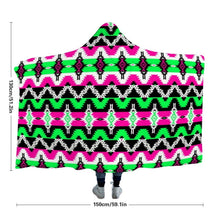 Load image into Gallery viewer, Two Spirit Ceremony Hooded Blanket 49 Dzine 
