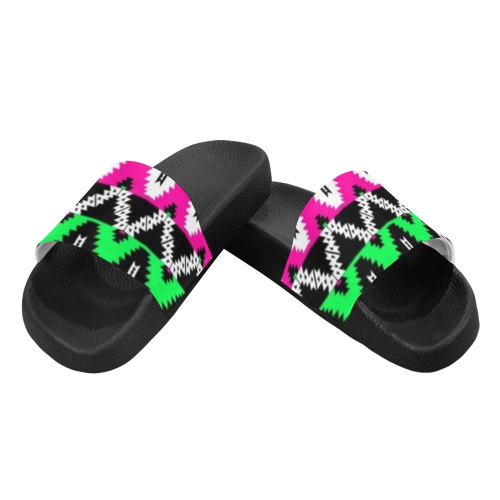 Two Spirit Ceremony Men's Slide Sandals (Model 057) Men's Slide Sandals (057) e-joyer
