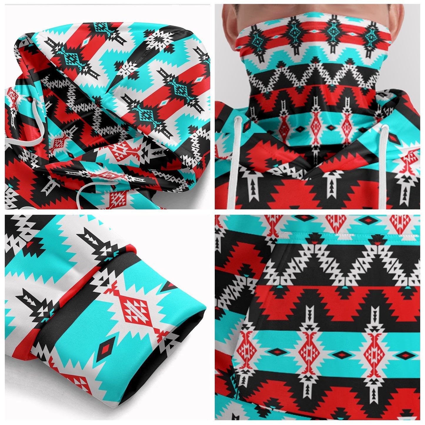 Two Spirit Dance Hoodie with Face Cover 49 Dzine