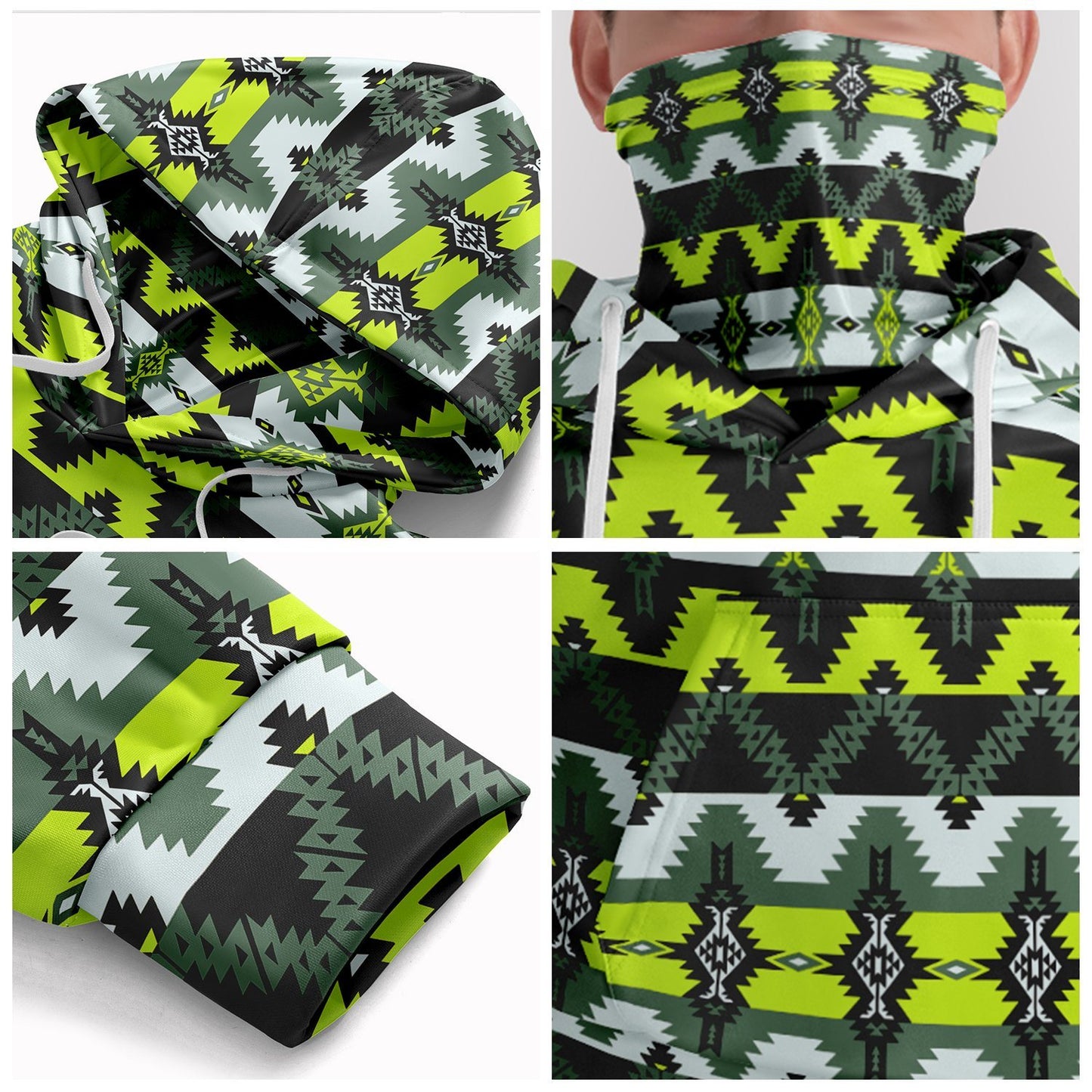 Two Spirit Medicine Hoodie with Face Cover 49 Dzine