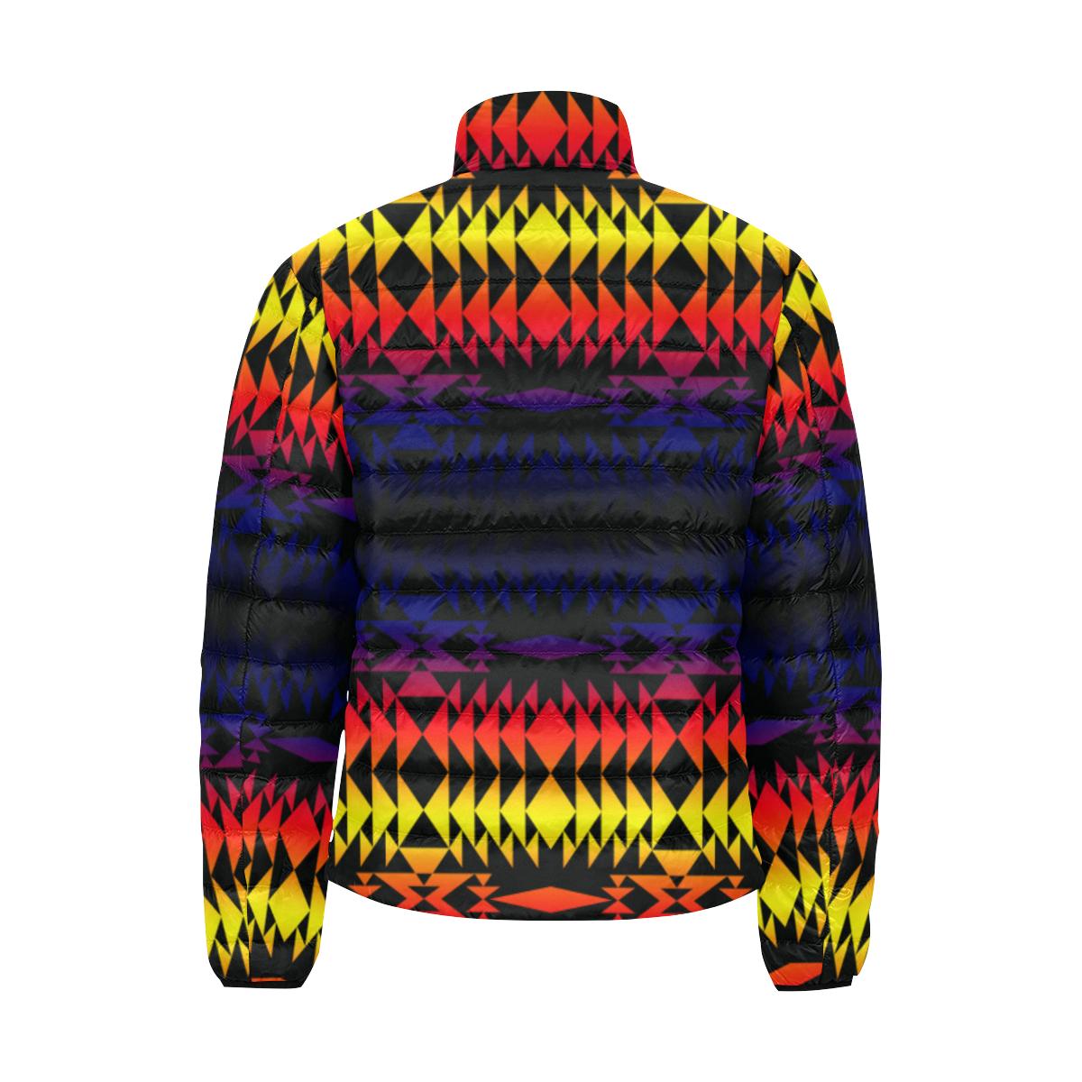 Two Worlds Apart Men's Stand Collar Padded Jacket (Model H41) Men's Stand Collar Padded Jacket (H41) e-joyer