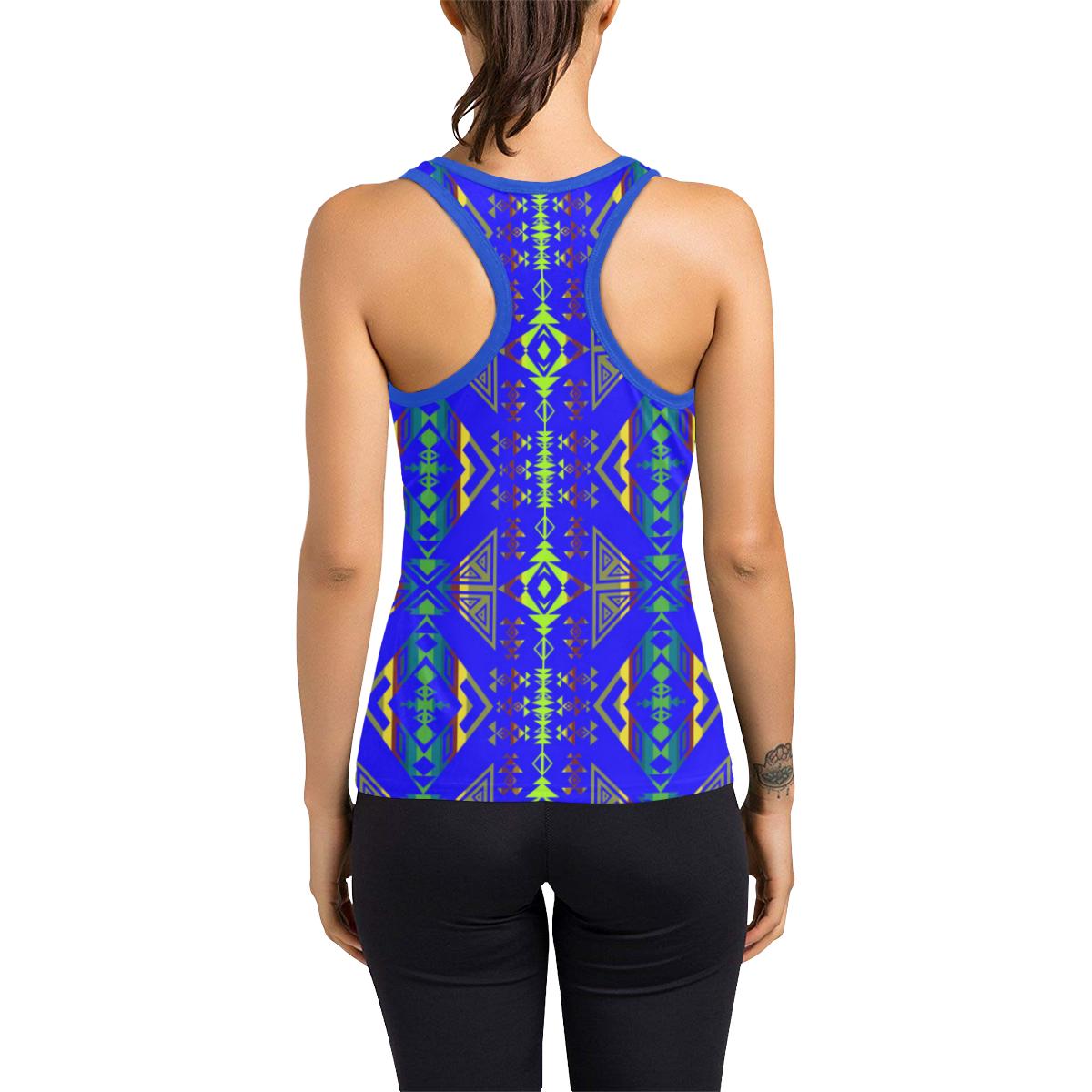 Upstream Expedition Midnight Run Women's Racerback Tank Top (Model T60) Racerback Tank Top (T60) e-joyer