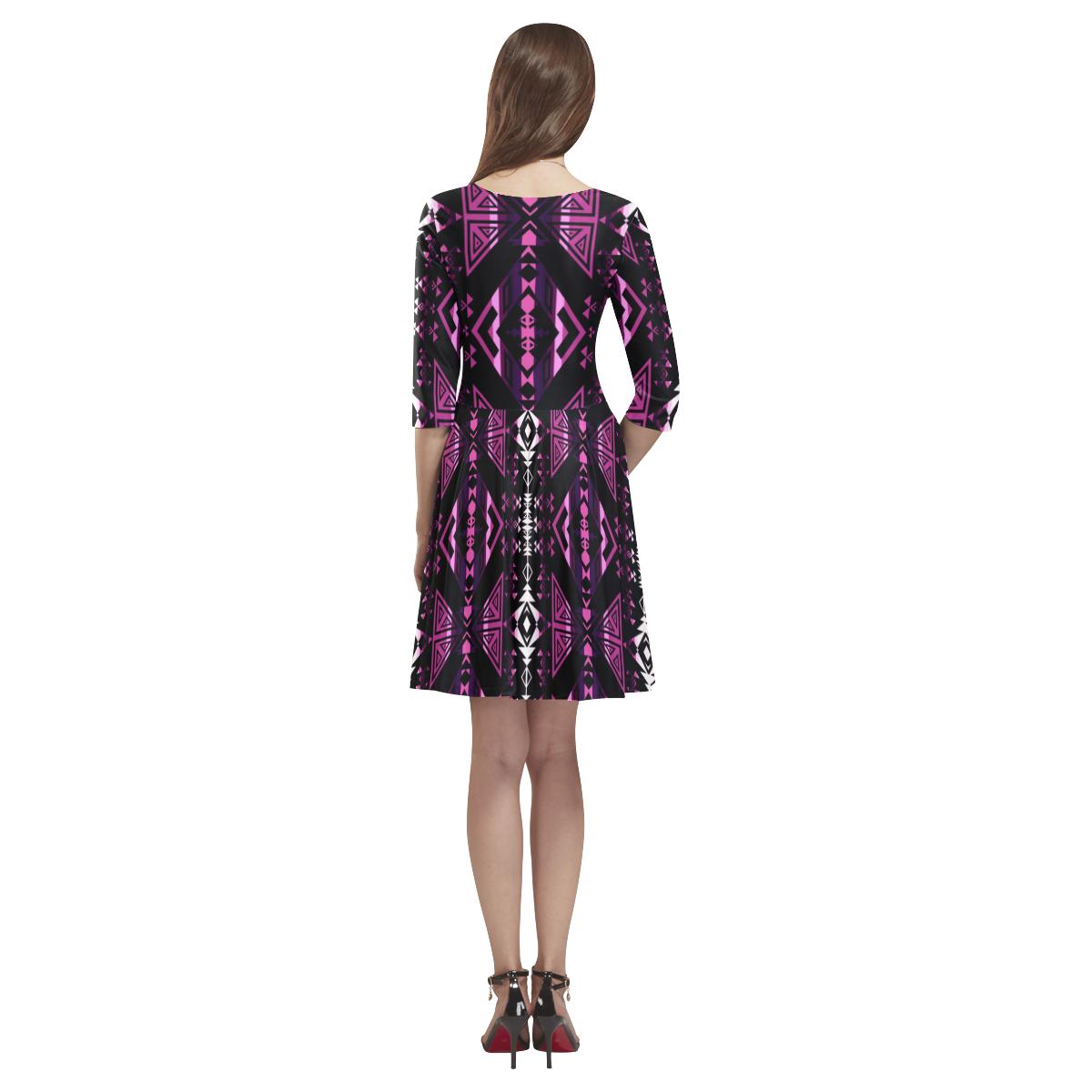 Upstream Expedition Moonlight Shadows Tethys Half-Sleeve Skater Dress(Model D20) Tethys Half-Sleeve Skater Dress (D20) e-joyer