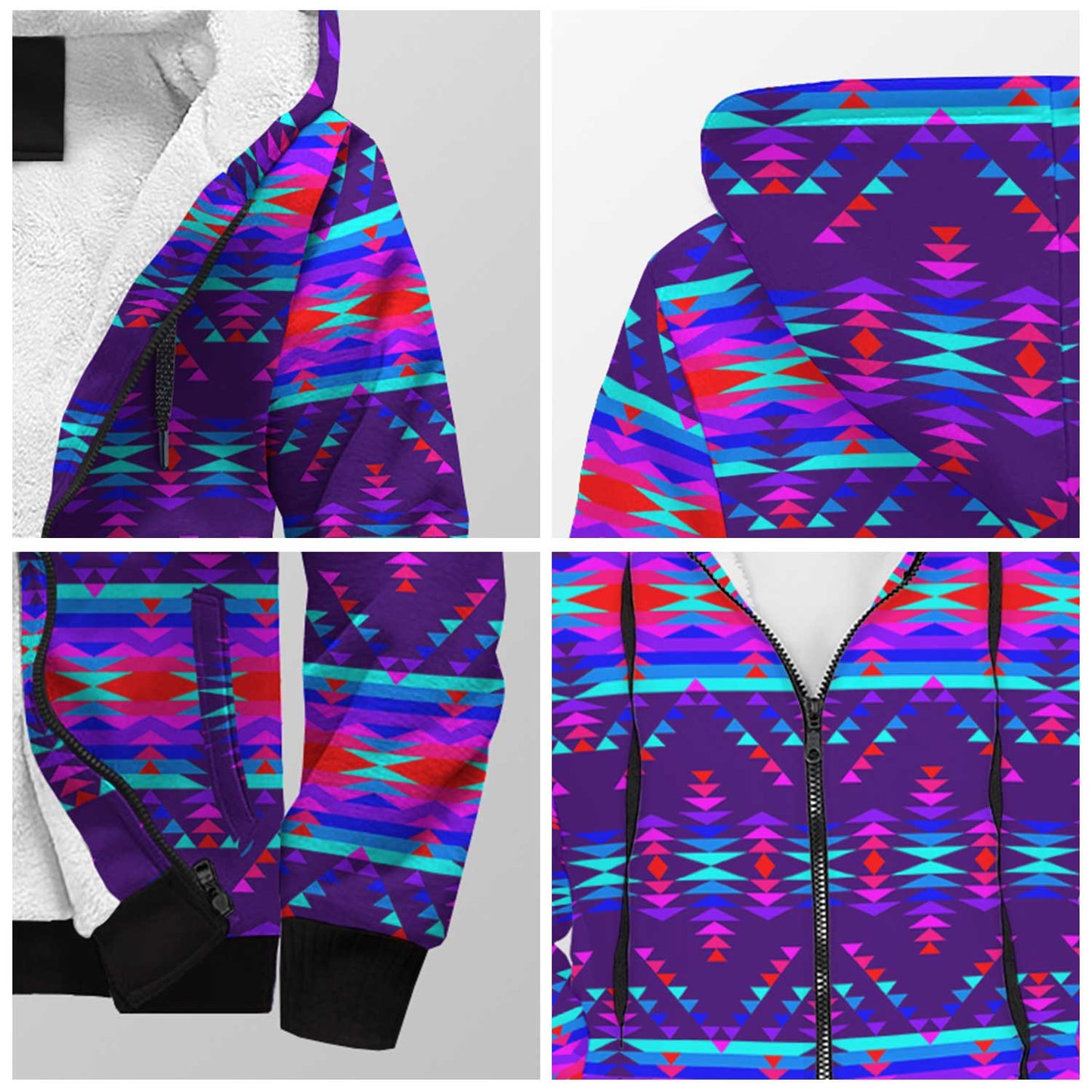 Vision of Peace Sherpa Hoodie 49 Dzine
