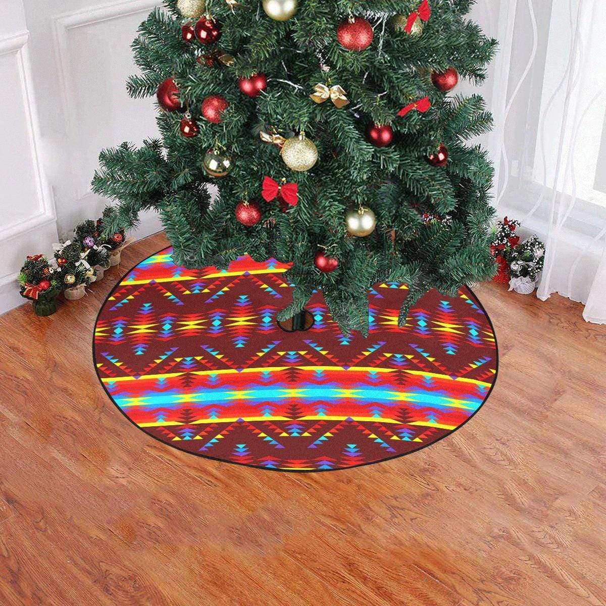 Visions of Lasting Peace Christmas Tree Skirt 47" x 47" Christmas Tree Skirt e-joyer