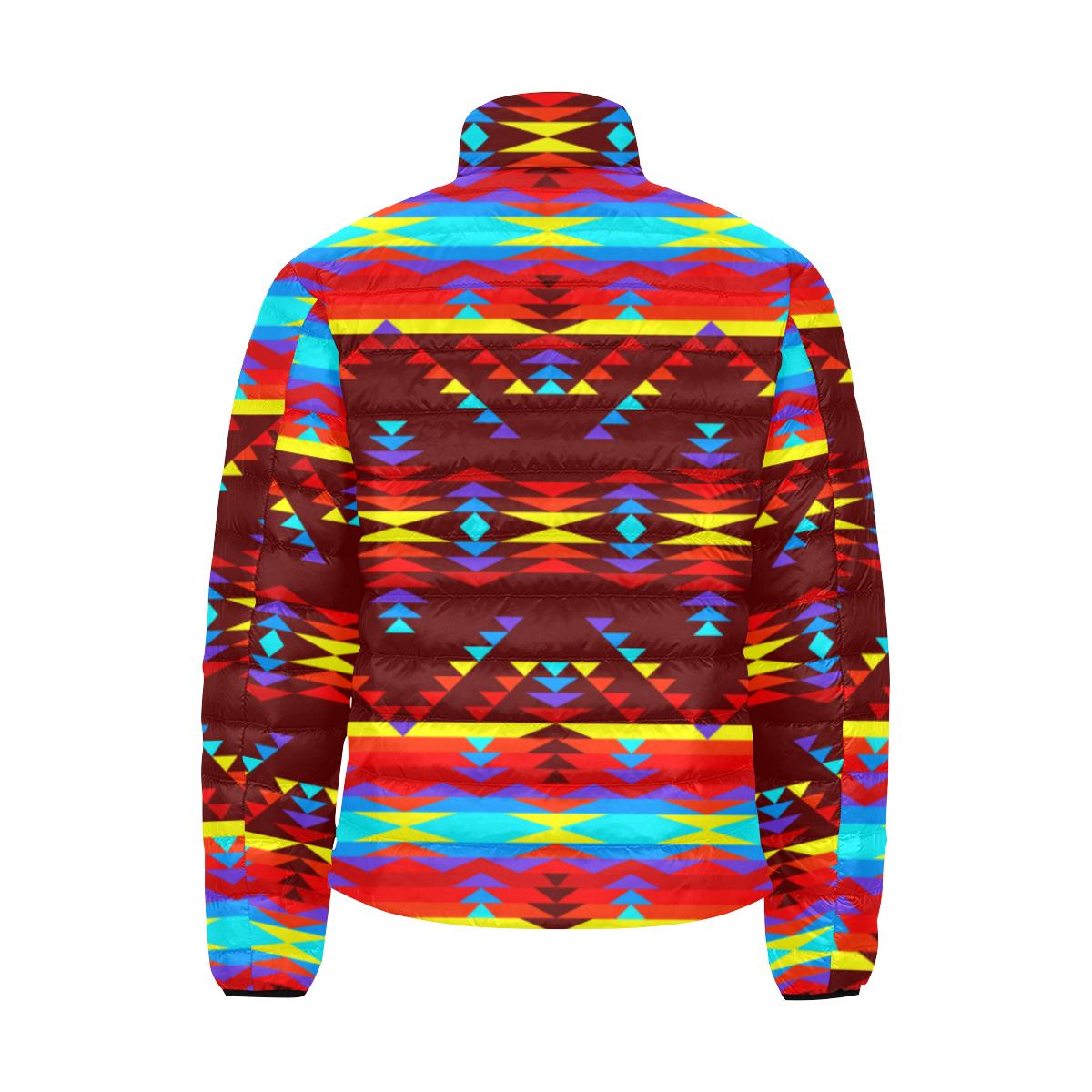 Visions of Lasting Peace Men's Stand Collar Padded Jacket (Model H41) Men's Stand Collar Padded Jacket (H41) e-joyer