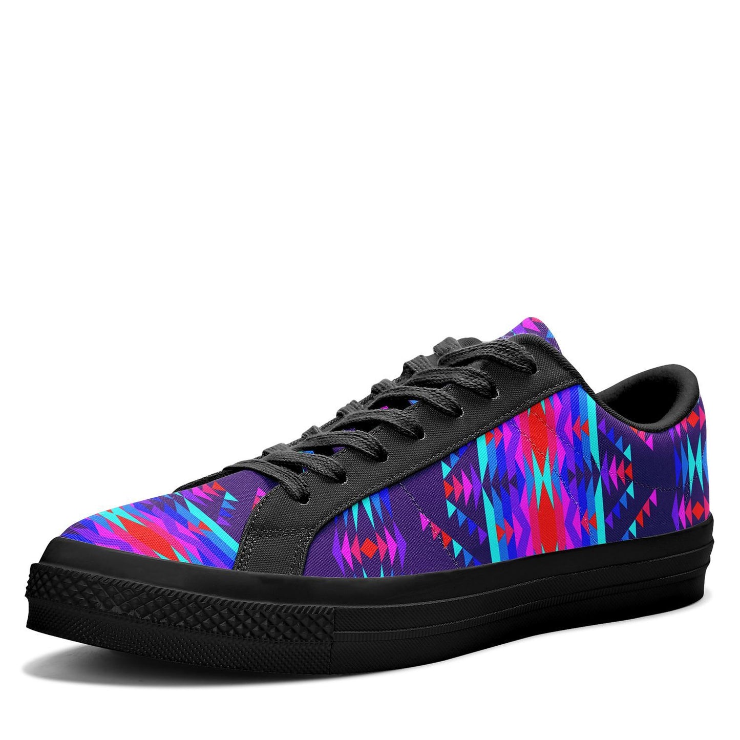 Visions of Peace Aapisi Low Top Canvas Shoes Black Sole 49 Dzine