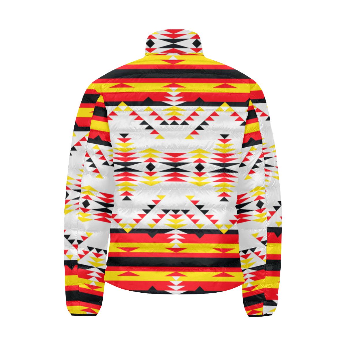 Visions of Peace Directions Men's Stand Collar Padded Jacket (Model H41) Men's Stand Collar Padded Jacket (H41) e-joyer