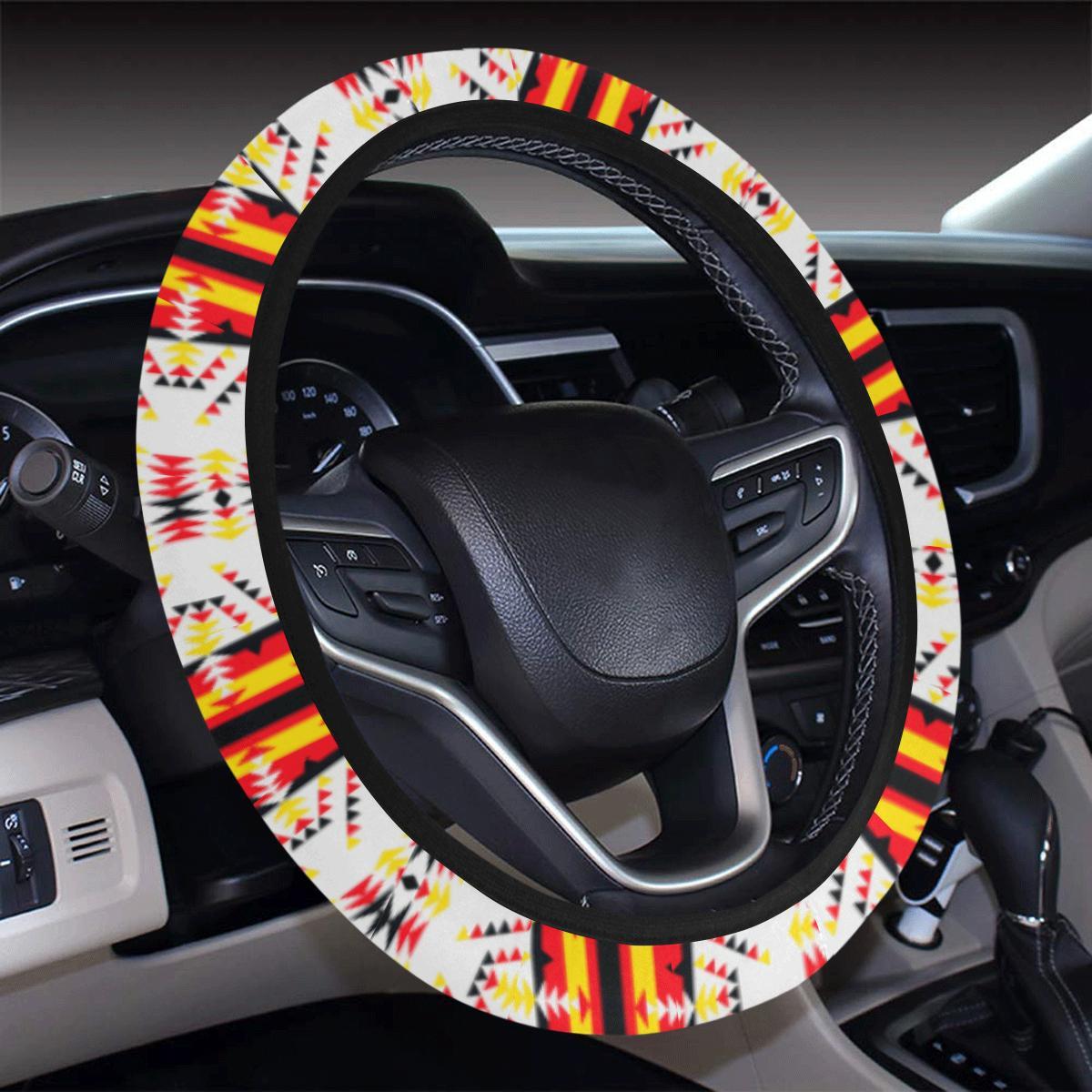 Visions of Peace Directions Steering Wheel Cover with Elastic Edge Steering Wheel Cover with Elastic Edge e-joyer