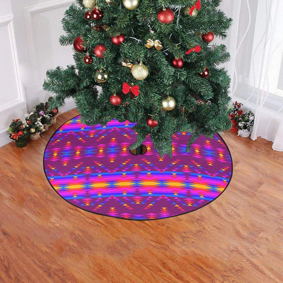 Visions of Peace Treaty Christmas Tree Skirt 47" x 47" Christmas Tree Skirt e-joyer