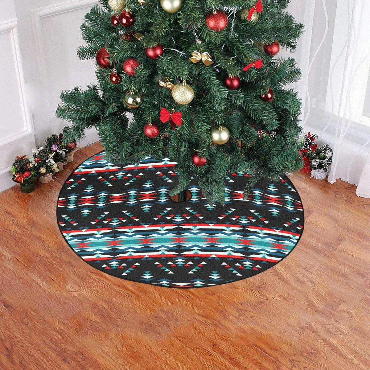 Visions of Peaceful Nights Christmas Tree Skirt 47" x 47" Christmas Tree Skirt e-joyer