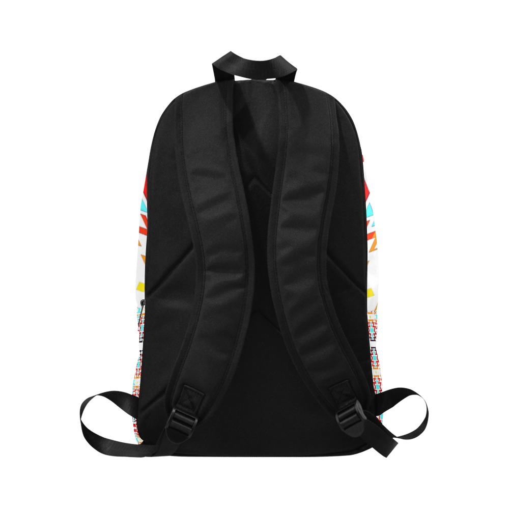 White Fire and Sky All Over Large Backpack (Model 1659) Casual Backpack for Adult (1659) e-joyer