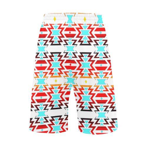 White Fire and Sky Men's All Over Print Casual Shorts (Model L23) Men's Casual Shorts (L23) e-joyer
