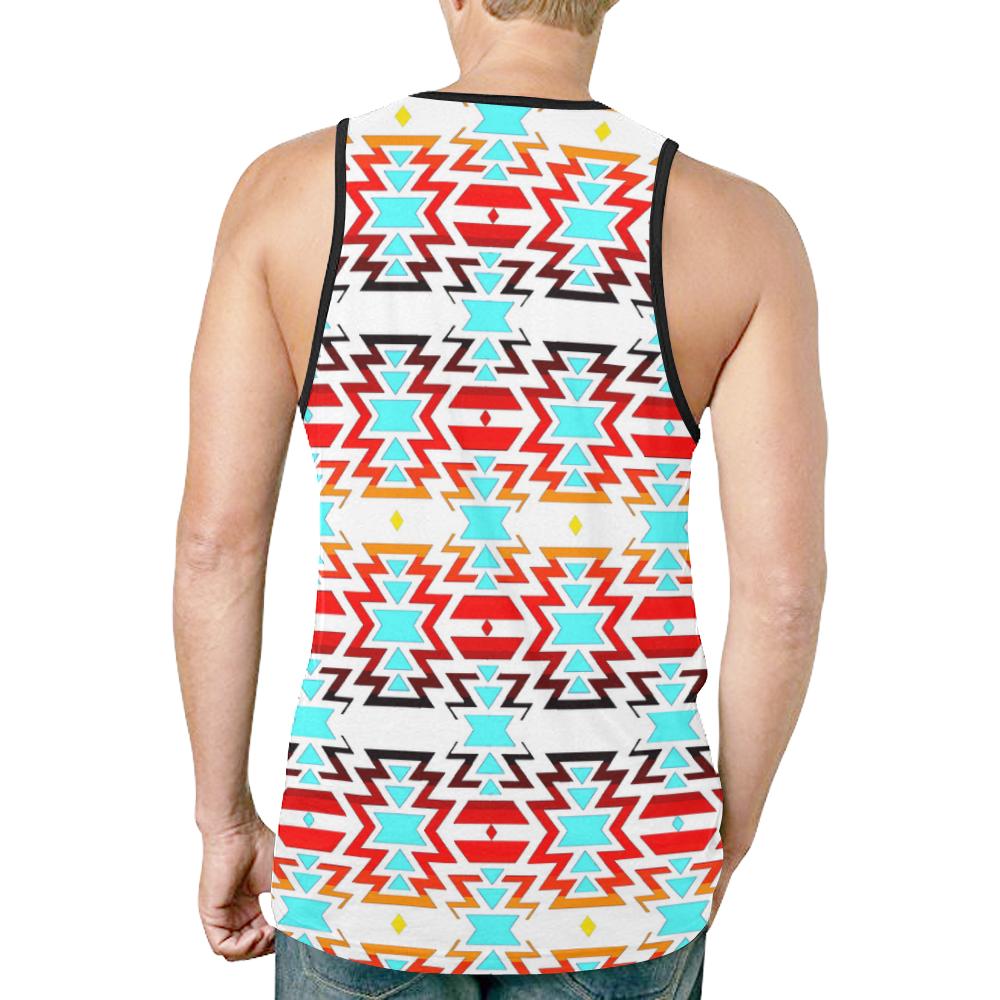 White Fire and Sky New All Over Print Tank Top for Men (Model T46) New All Over Print Tank Top for Men (T46) e-joyer