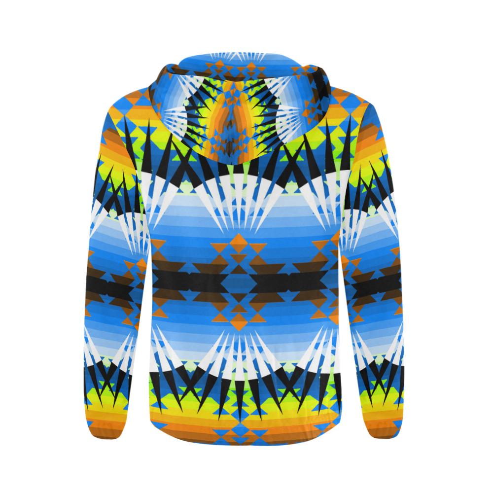 Woodlands Ribbonwork Bustles All Over Print Full Zip Hoodie for Men (Model H14) All Over Print Full Zip Hoodie for Men e-joyer