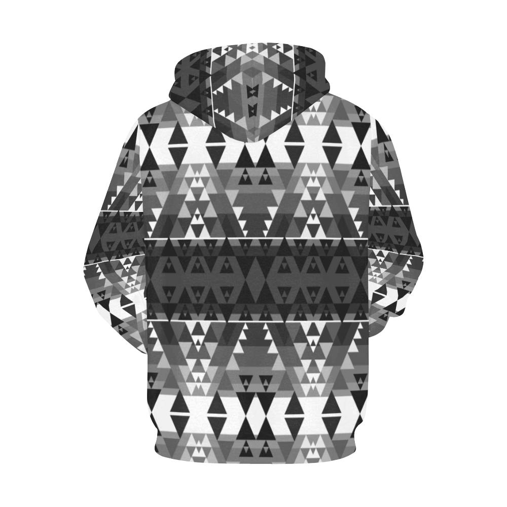 Writing on Stone Black and White All Over Print Hoodie for Women (USA Size) (Model H13) All Over Print Hoodie for Women (H13) e-joyer