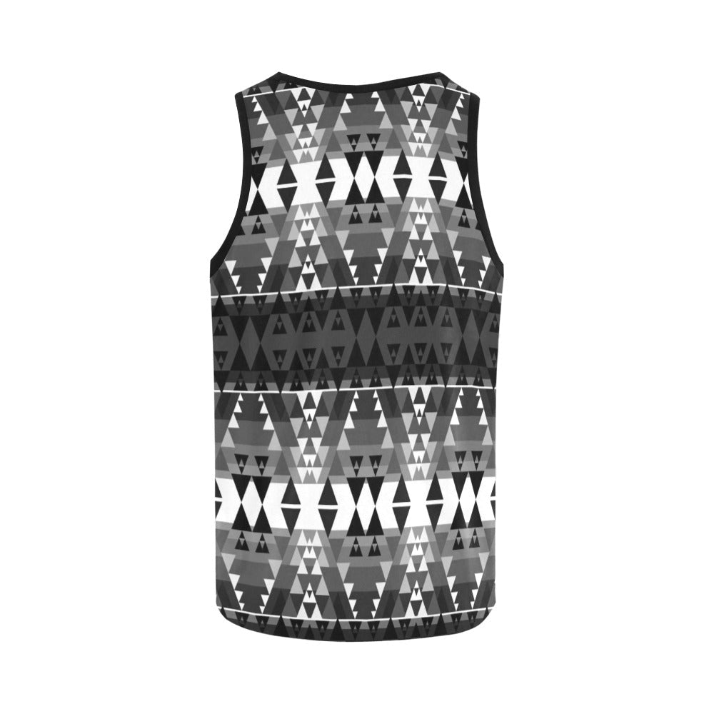 Writing on Stone Black and White All Over Print Tank Top for Women (Model T43) All Over Print Tank Top for Women (T43) e-joyer