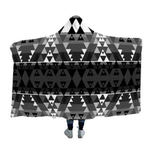 Load image into Gallery viewer, Writing on Stone Black and White Hooded Blanket 49 Dzine 
