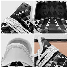 Load image into Gallery viewer, Writing on Stone Black and White Okaki Sneakers Shoes 49 Dzine 
