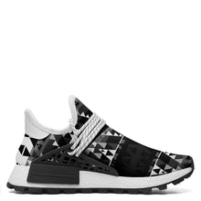 Load image into Gallery viewer, Writing on Stone Black and White Okaki Sneakers Shoes 49 Dzine 
