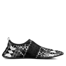 Load image into Gallery viewer, Writing on Stone Black and White Sockamoccs Slip On Shoes 49 Dzine 
