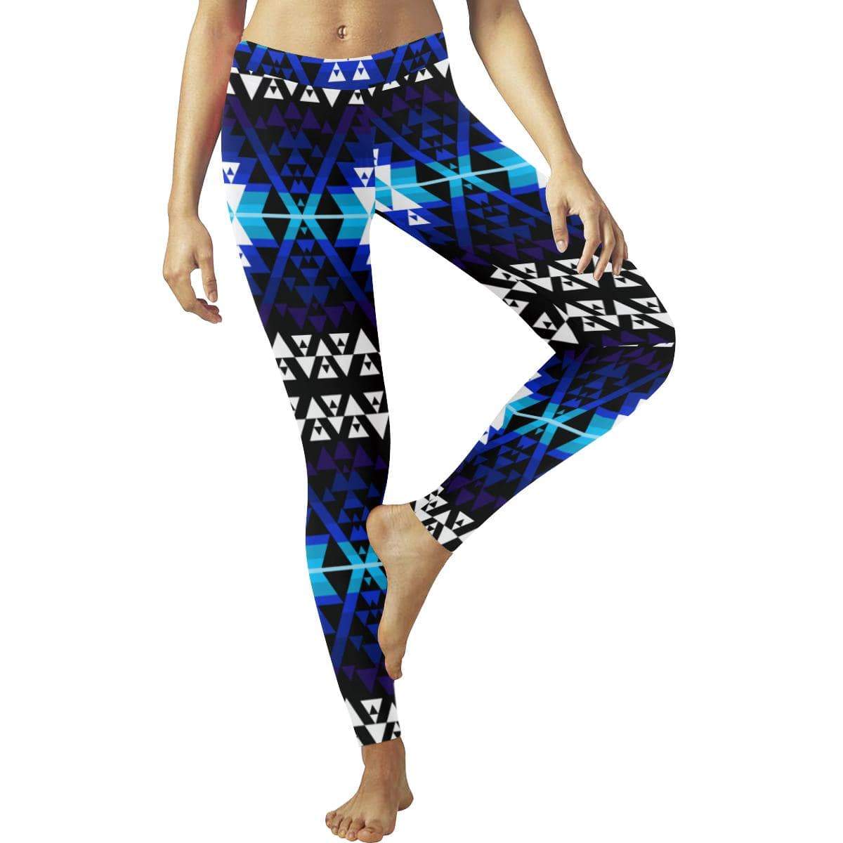Writing on Stone Night Watch Low Rise Leggings (Invisible Stitch) (Model L05) Low Rise Leggings (Invisible Stitch) (L05) e-joyer