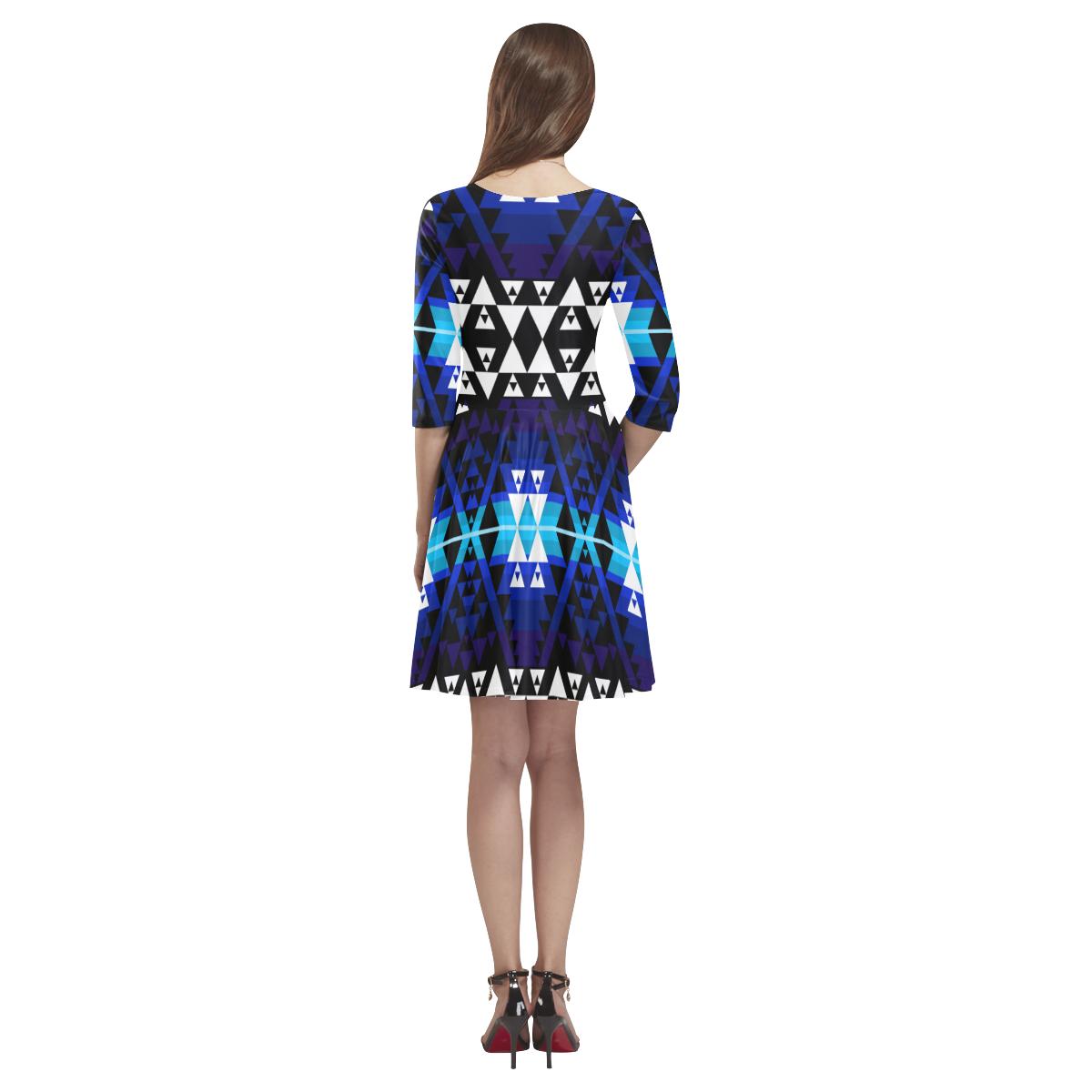 WRiting on Stone Night Watch Tethys Half-Sleeve Skater Dress(Model D20) Tethys Half-Sleeve Skater Dress (D20) e-joyer