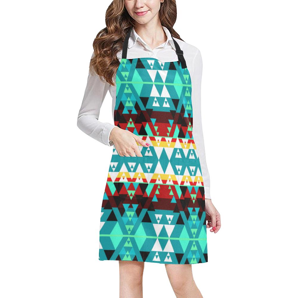 Writing on Stone Wheel All Over Print Apron All Over Print Apron e-joyer