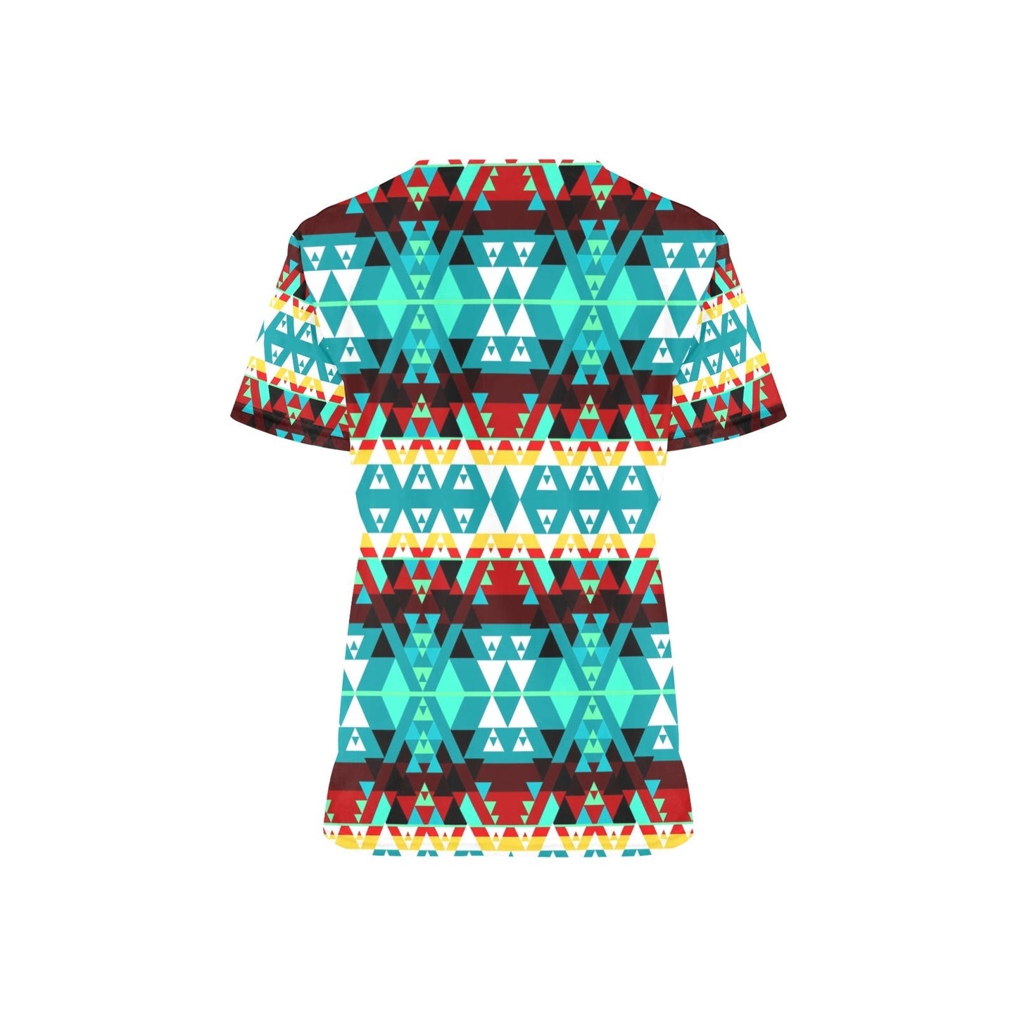 Writing on Stone Wheel All Over Print Scrub Top Scrub Top e-joyer