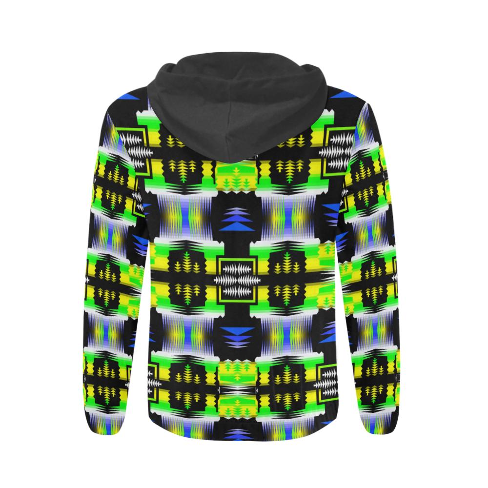 Yellow Sage All Over Print Full Zip Hoodie for Men (Model H14) All Over Print Full Zip Hoodie for Men e-joyer
