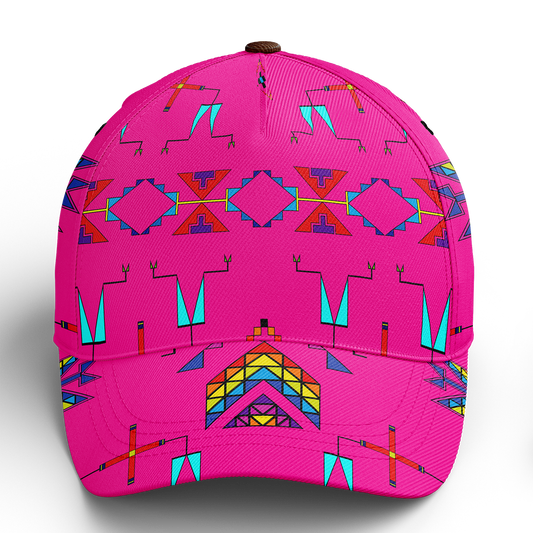 Rainy Chief Rainbow Hot Pink Snapback Hat