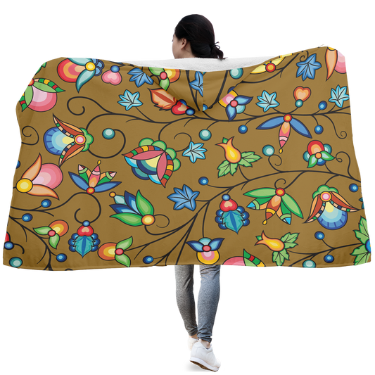 Prairie Plains Spirit Fall Leaves Hooded Blanket