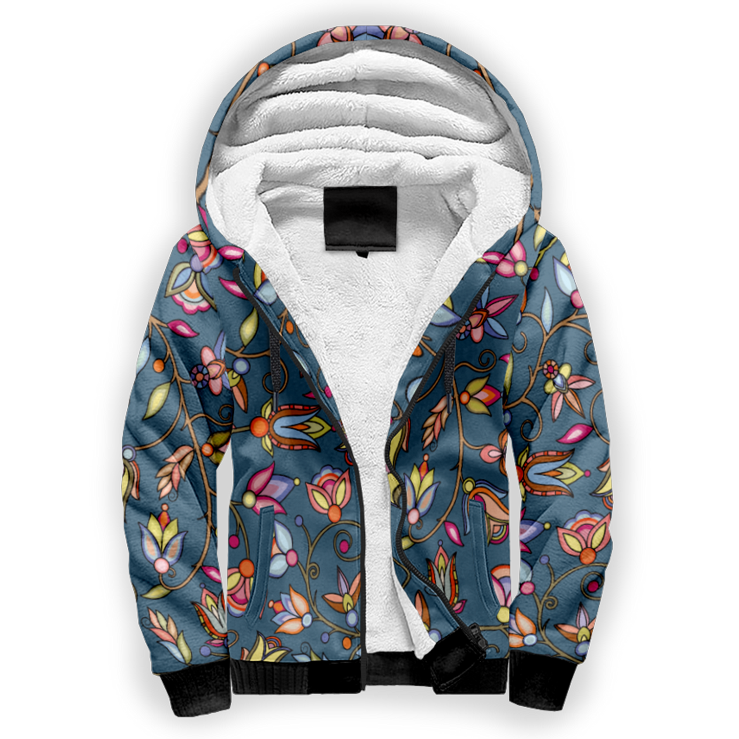 Buffalo Bloom Rainstorm Sherpa Hoodie