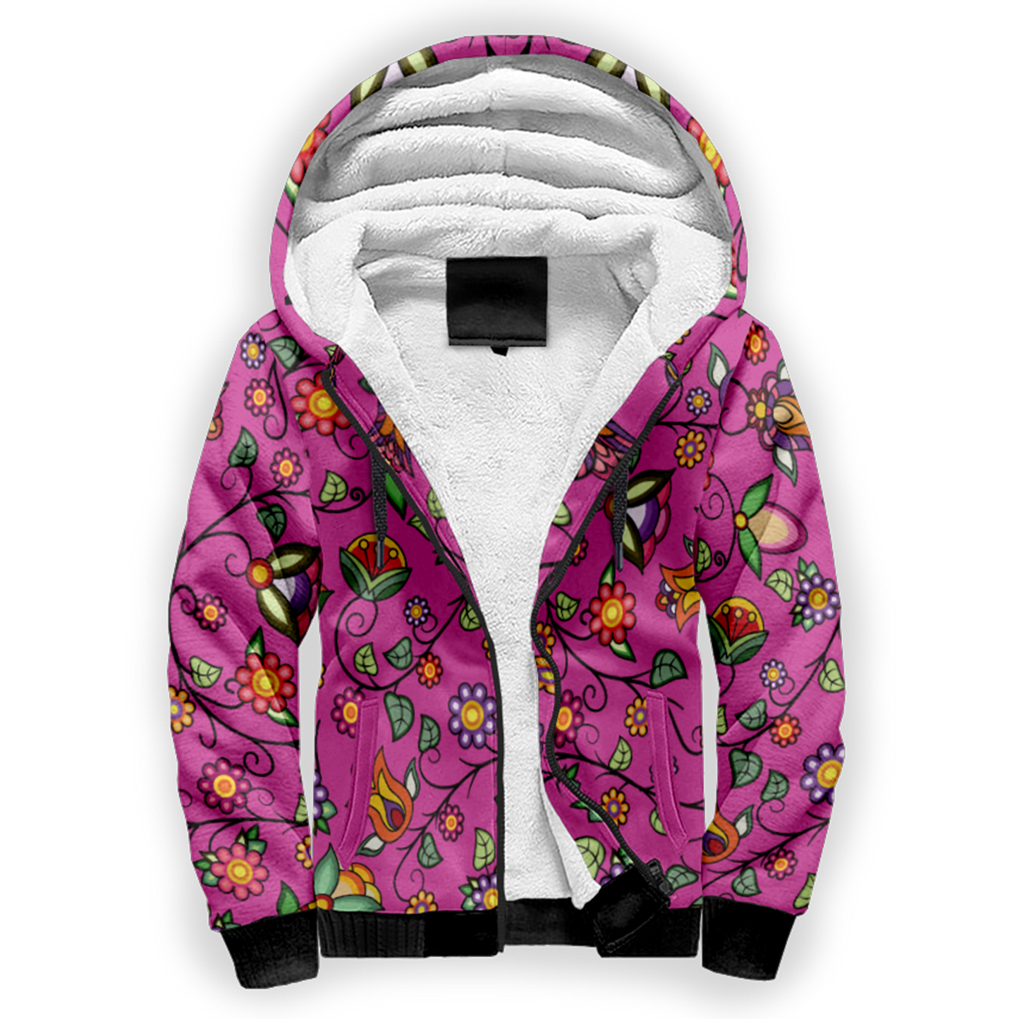 Heartbeat Petals Pink Sherpa Hoodie