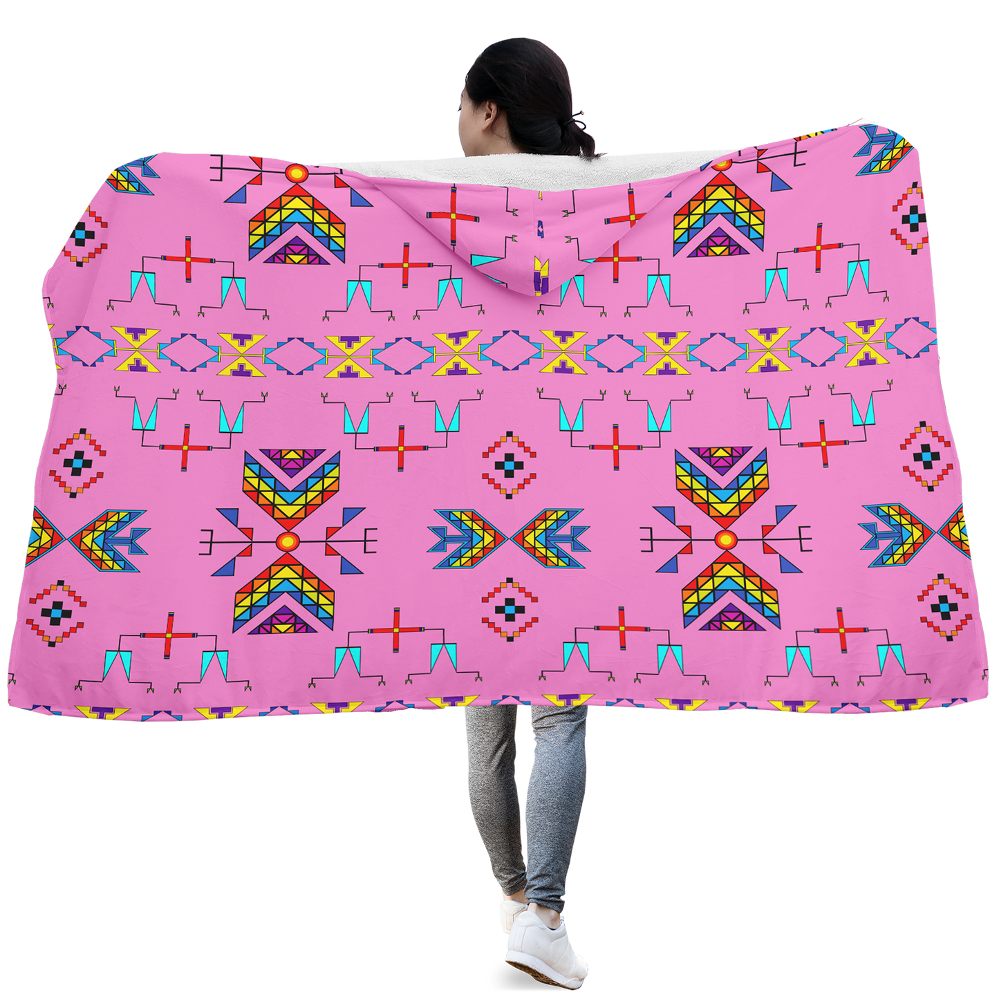 Rainbow Chief Rainbow Blush Hooded Blanket