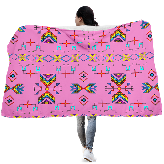 Rainbow Chief Rainbow Blush Hooded Blanket