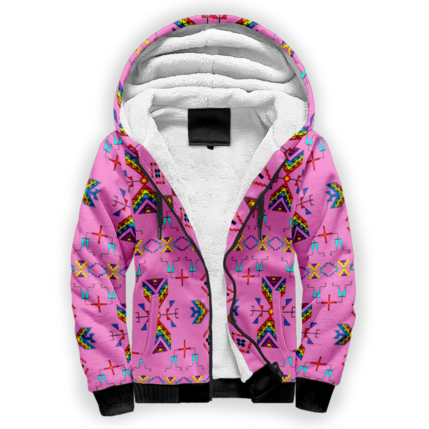 Rainy Chief Rainbow Blush Sherpa Hoodie