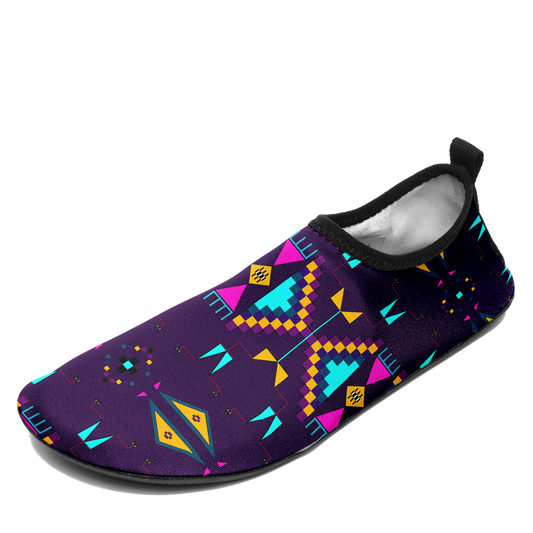 Rite of Passage Dark Purple Kid's Sockamoccs Slip On Shoes